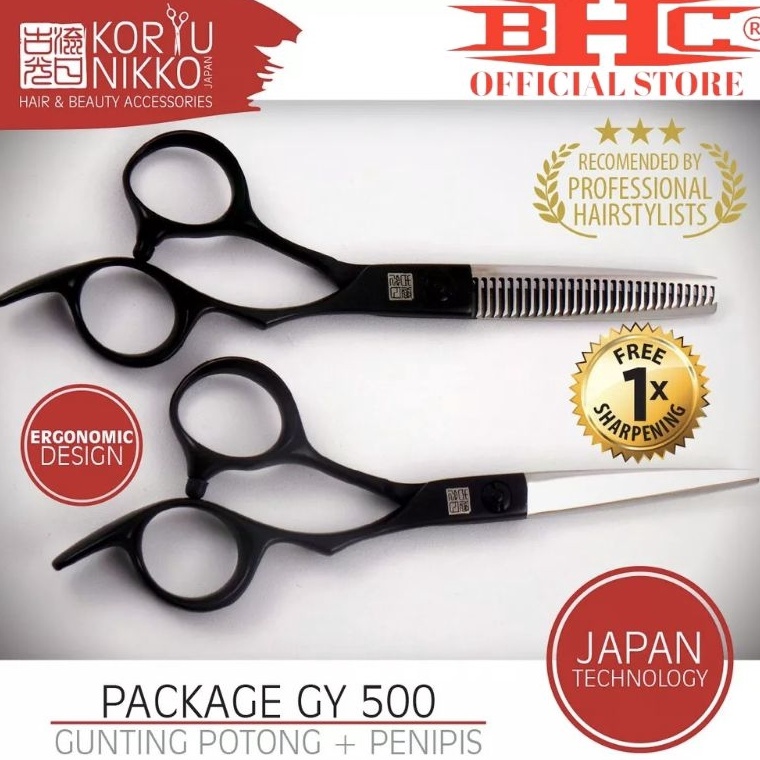 HARGA TERMURAAH Set gunting rambut potong sasak penipis KORYU NIKKO GY500 ORIGINAL paket alat potong