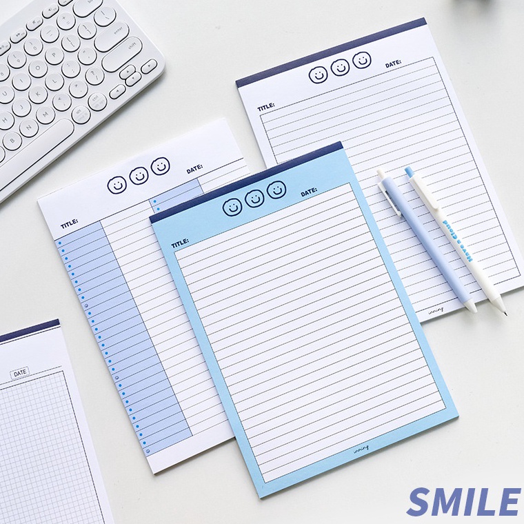 

ID3481 KLEIN BLUE SMILEY FACE - B5 MEMO PAD - KERTAS MEMO CATATAN ✬Terbaru