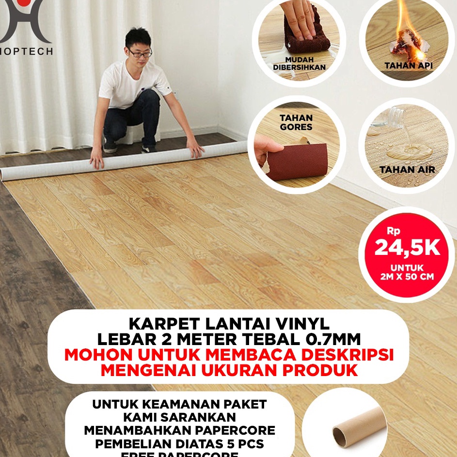 BestsellerX3j3I KARPET LANTAI VINYL GULUNGAN TEBAL 0.7 MM 50CM| METERAN 2 M