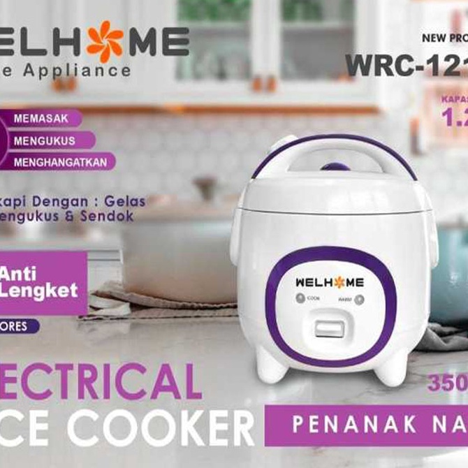 ★★ Rbk MEJIKOM WELHOME//MINI RICE COOKER MAGIC COM 1.2 LITER MULTIFUNGSI 3IN1 ❄ ☋