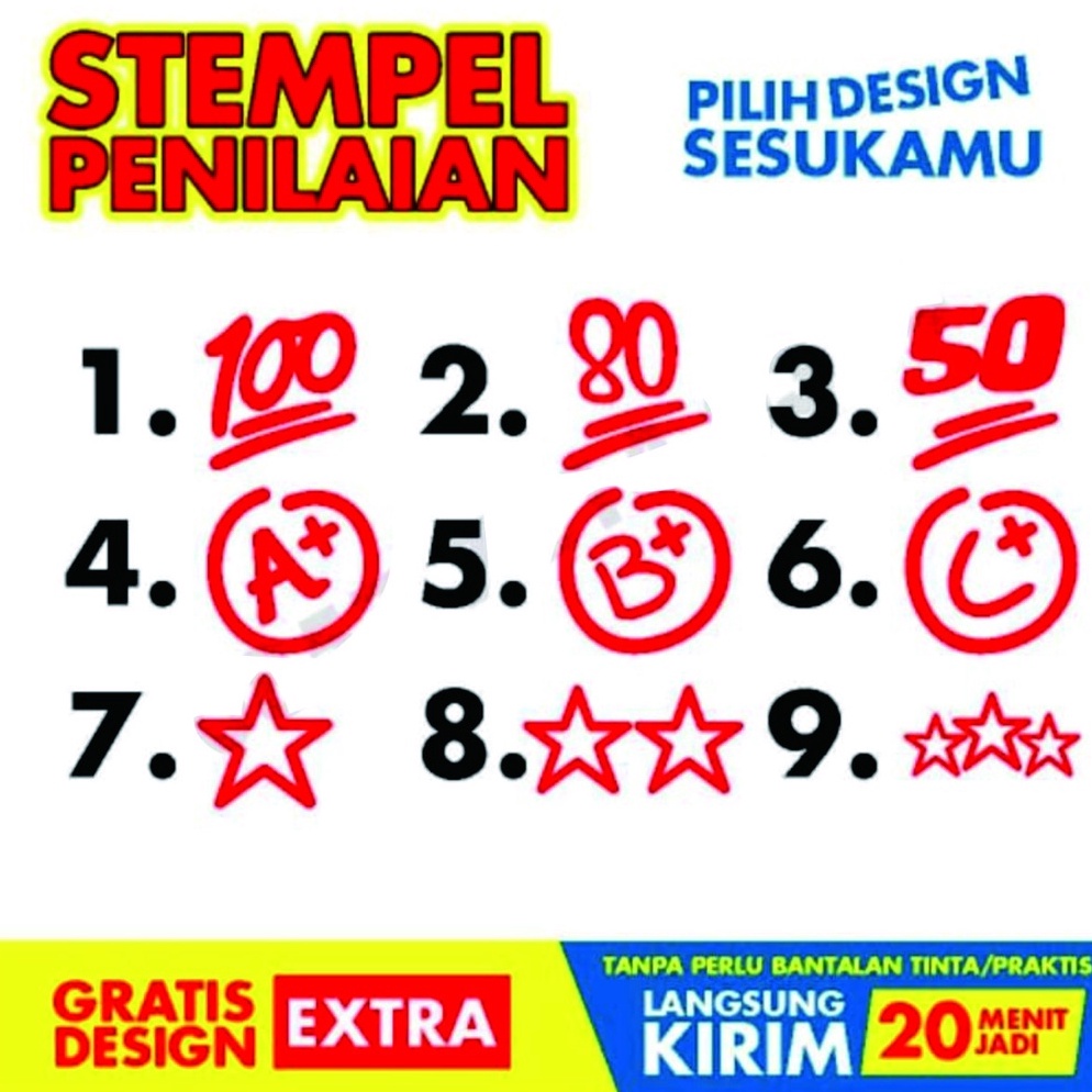 

Event Ramadhan STEMPEL FLASH PENILAIAN ANAK TERMURAH, STEMPEL NILAI, STEMPLE NILAI 0PT
