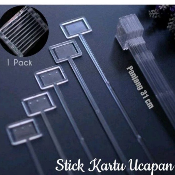 

[PROMO XXI3] 50 BATANG Stick card / stick kartu 50 Batang BENING TRANSPARANT 74