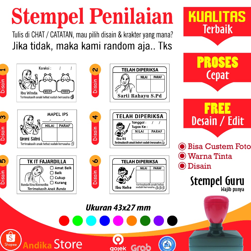 

Ready➱ Stempel Penilaian / Koreksi dari Guru F48 ➭