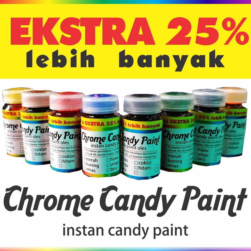 

[CODE BARANG 364GFN] Pewarna Logam Chrome Candy Paint Instan ACK