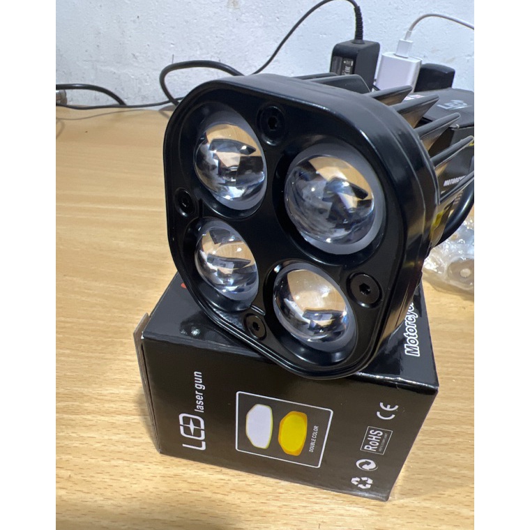 ¯DSd LAMPU TEMBAK KABUT LASER GUN L4Z NEWPKUNING/PUTIHLENSA SUPER TERANG c Promo ✎.