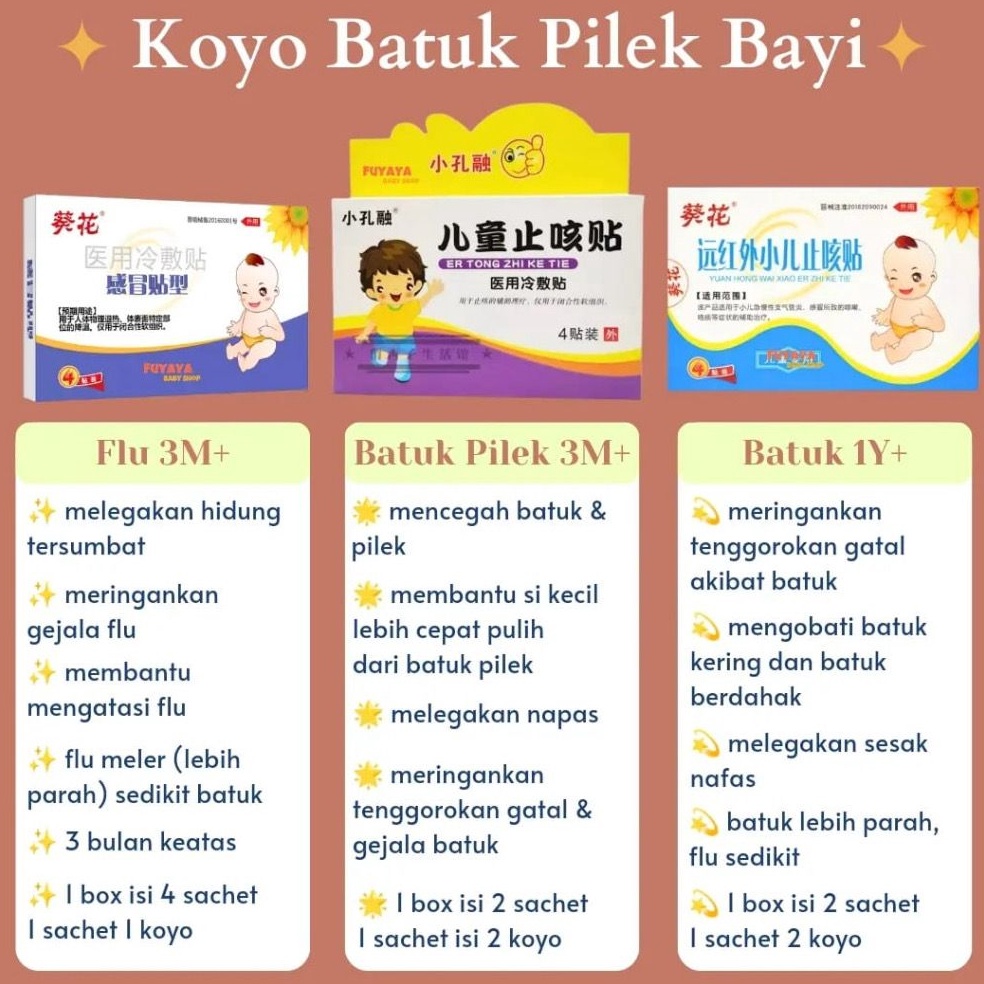 [PROMOLLA3] Koyo Flu Untuk Bayi  /  koyo flu bayi / koyo batuk pilek /  koyo pilek / salon pas bayi 