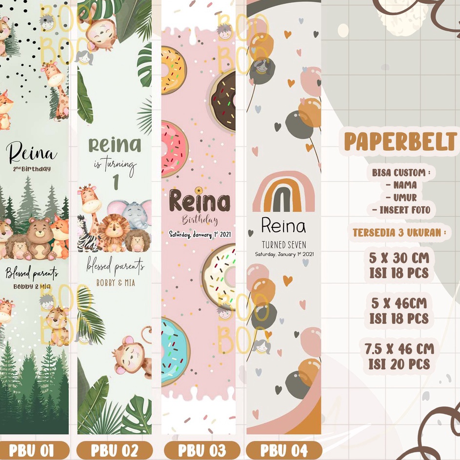 ➭Baru Paperbelt Nasi Kotak Box Acara Ulang Tahun Anak Ultah I71 ✱