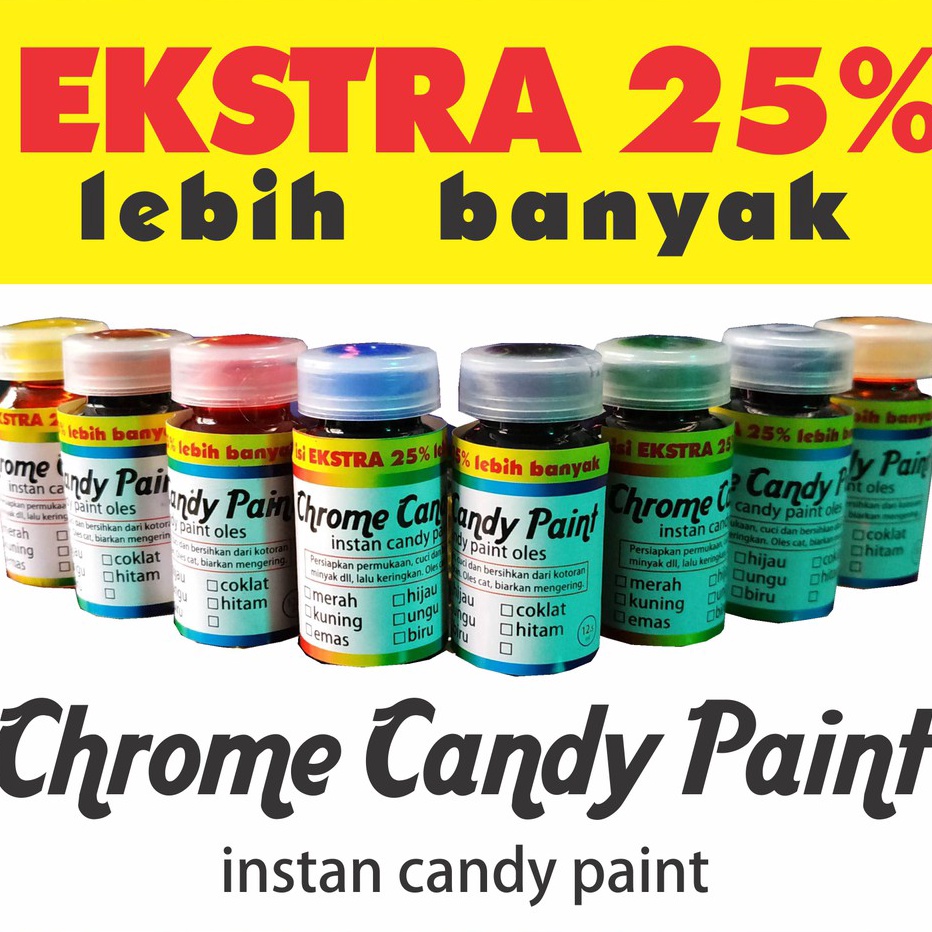 

☈Diskon Pewarna Logam Chrome Candy Paint Instan A46 ❁