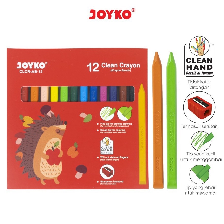 

Clean Crayon Joyko 12Warna CLCR-AB-12 vvq88