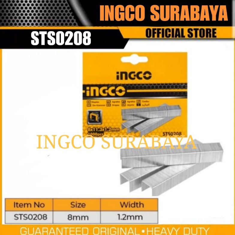 

FYZ INGCO STS0208 REFILL ISI STEPLES 8MM STAPLES TEMBAK STAPLER HSG1405 Diskon