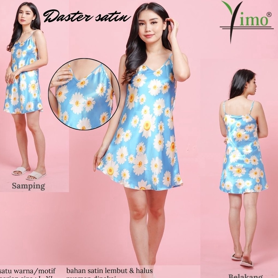 HARGA SPESIAL Daster Satin Sexy Import Baju Tidur Santai Murah Tali Kecil Bisa COD