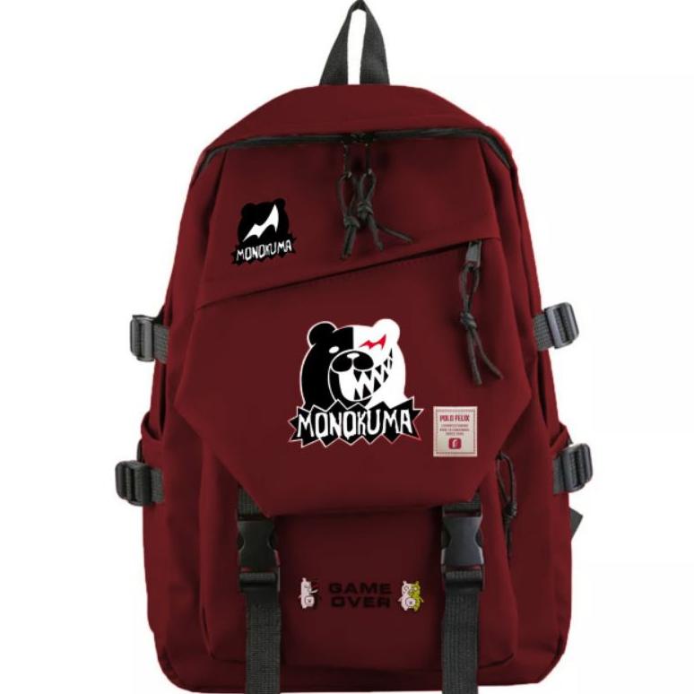 [ Zss ] Ransel Anime Danganronpa Monokuma Ransel Pria Warna Solid Kasual Wanita Pria Ransel Remaja P