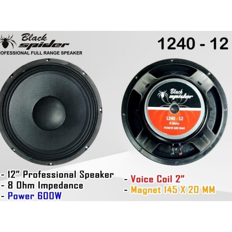 Terkini SPEAKER BLACK SPIDER BS 1240-12