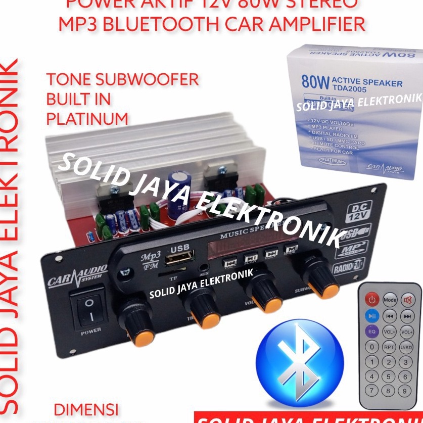 ★★ HEH KIT POWER SPEAKER AKTIF 12V DC 80W TDA2005 AKI ACCU MP3 BT BLUETOOTH MOBIL CAR AMPLIFIER AMPL
