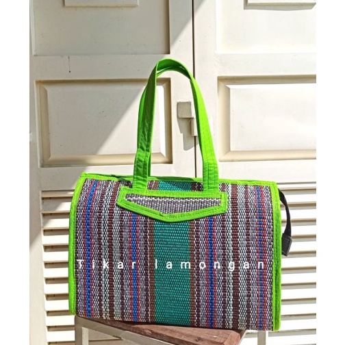 BDKY4754 [PROMO MURAH] Tas tenun tikar besar / tas hajatan / tas buwuh / tas tikar