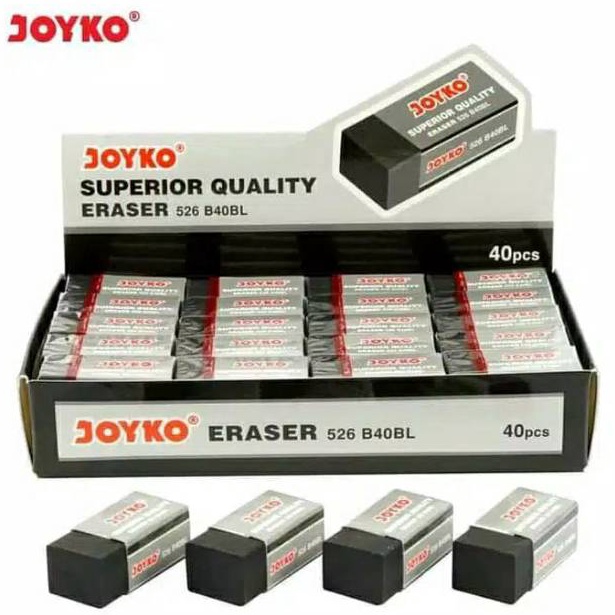 

[PROMO KNA9] B40BL Penghapus Pensil Joyko Dapat 10 pcs Murah Warna Hitam 09B