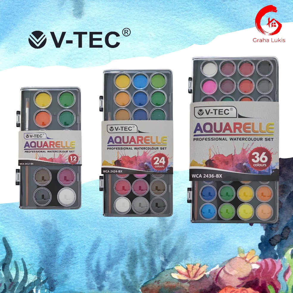 

pzji -98 V-TEC Aquarelle Watercolour / Cat Air Set 12 / 24 / 36 Watercolor Get it now