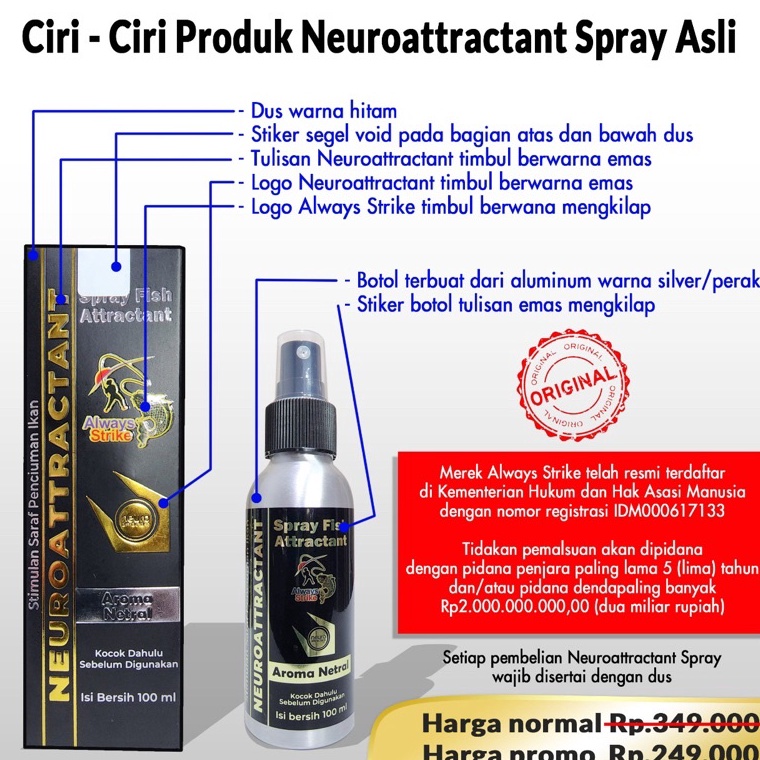 Sale Neuroattractant Spray Fish Attractant Ikan Umpan Pancing Non Essen dari Always Strike