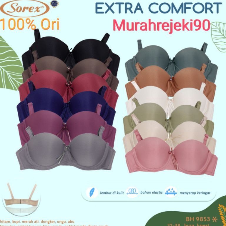 RECOMENDED BH SOREX 9853 BRA BERKAWAT CUP KECIL BUSA SEDANG ORIGINAL TERBARU