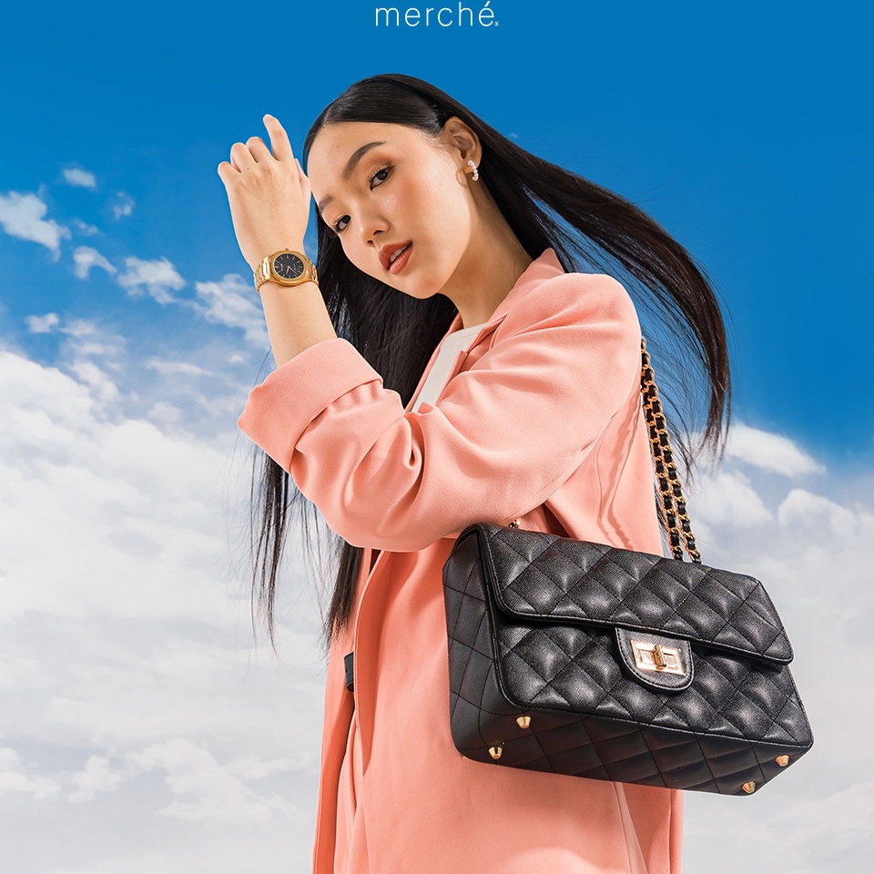 STOK TERBARU Merche Tas Wanita Flap Bag Claire Rectangle