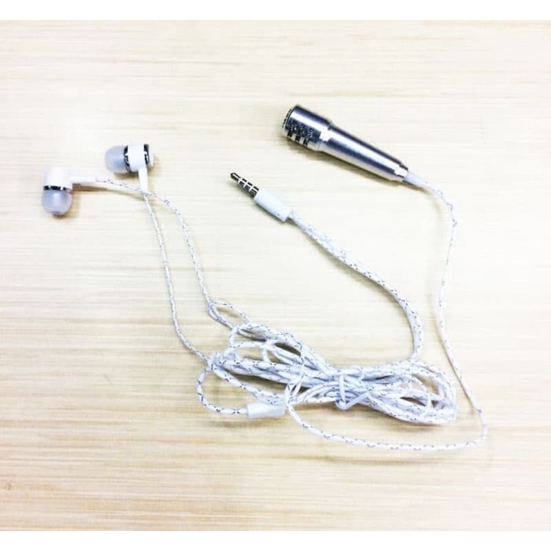 Mini Microphone + Earphone for Smule / Sing - Headset Karaoke