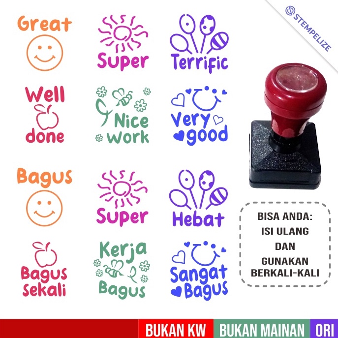 

pxaw -33 Stempel Reward Penilaian Guru TK / SD / Anak 282