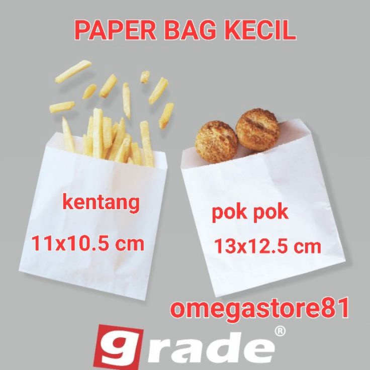 

Baru✫↑ paper bag kecil grade pok pok 13x12.5 cm kentang 11x10.5 cm E80 ➺