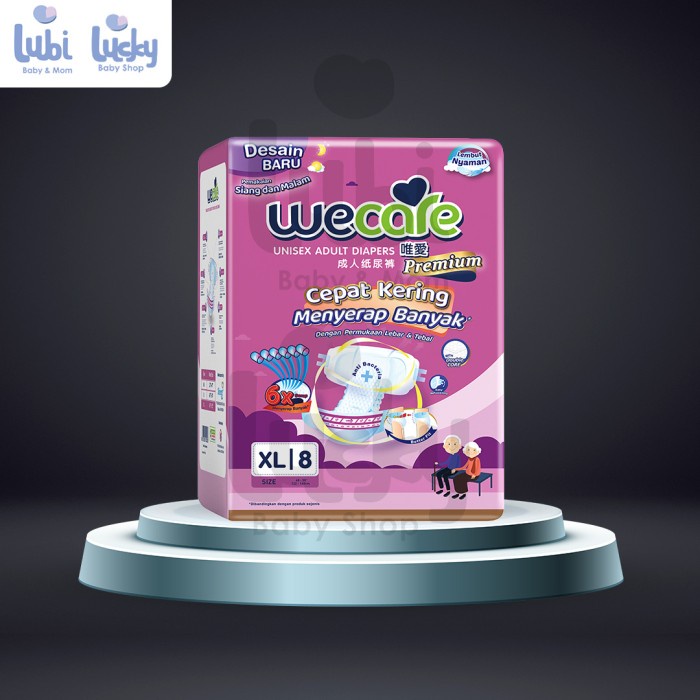 Wecare Premium Adult Diapers Size Xl 8 Berkualitas