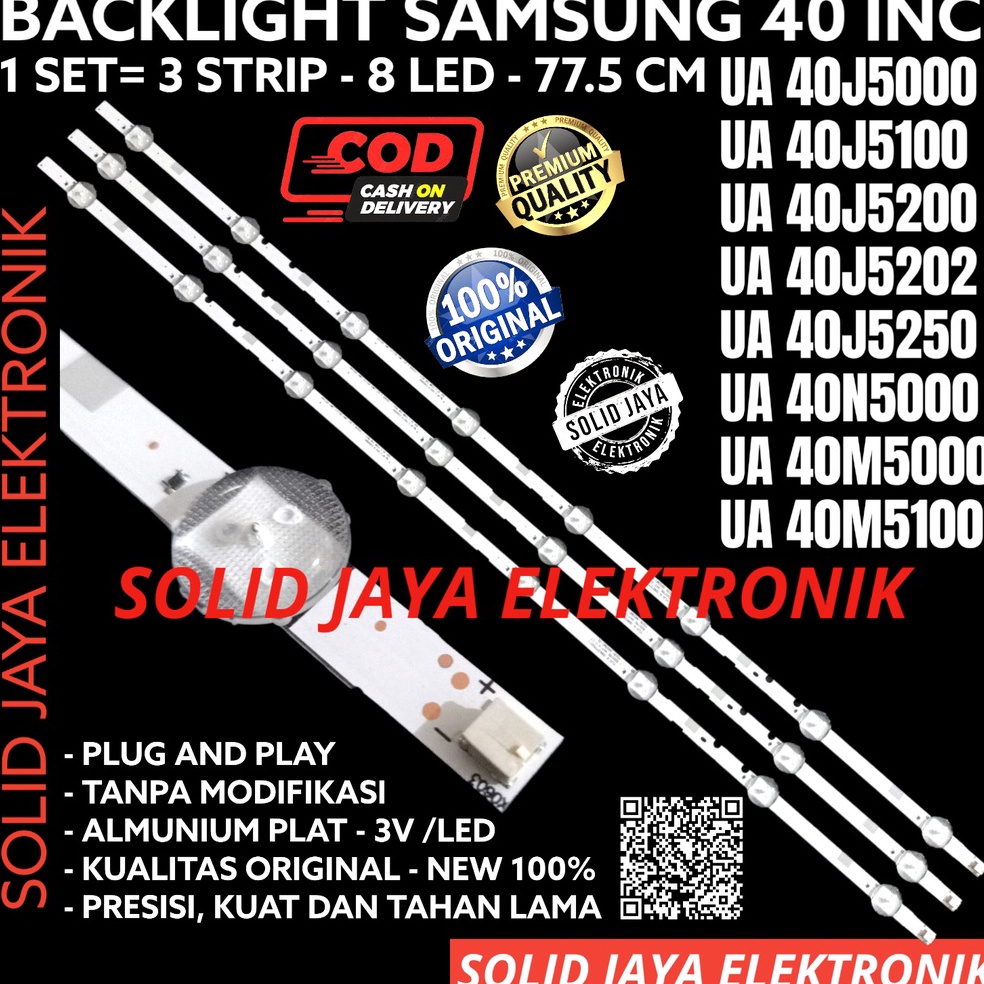 READY BACKLIGHT LED TV SAMSUNG 40 INC UA 40J5000 40J5100 40J5200 40J5202 40J5250 40N5000 40N5100 40M
