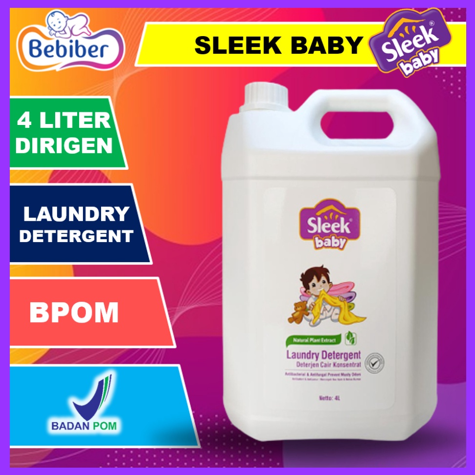 Bayar Di Tempat❇↕ Sleek Baby Laundry Detergent Dirigen 4 Liter / Sabun Cuci Baju Bayi / BEBIBER A64