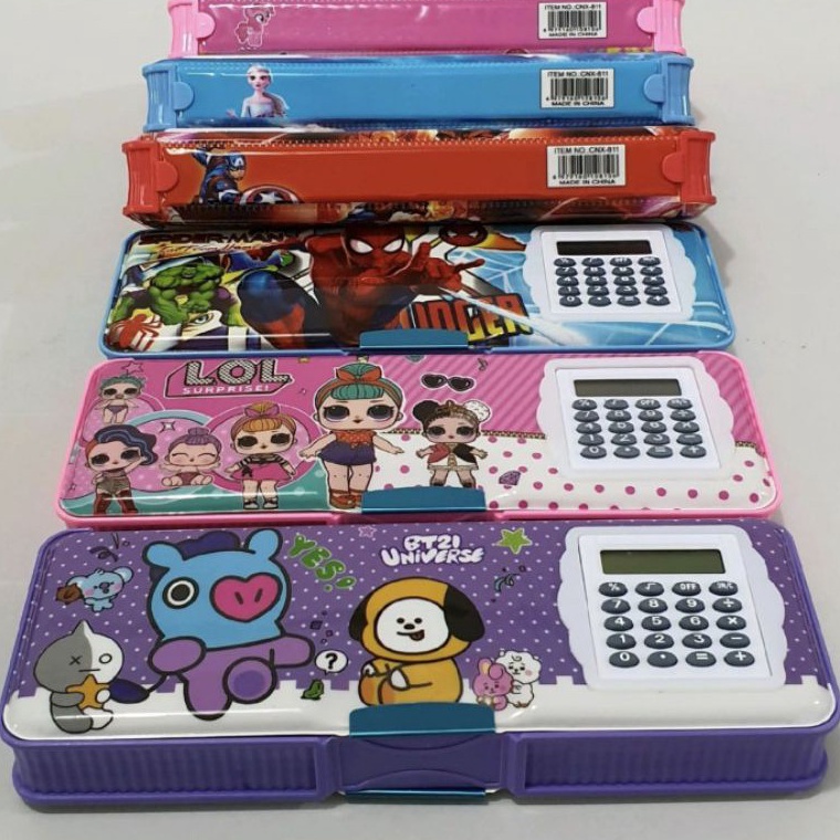 

Terlaris｀kotak pensil ada kalkulator/pencil case KALKULATOR/TEMPAT PENSIL MAGNET KALKULATOR