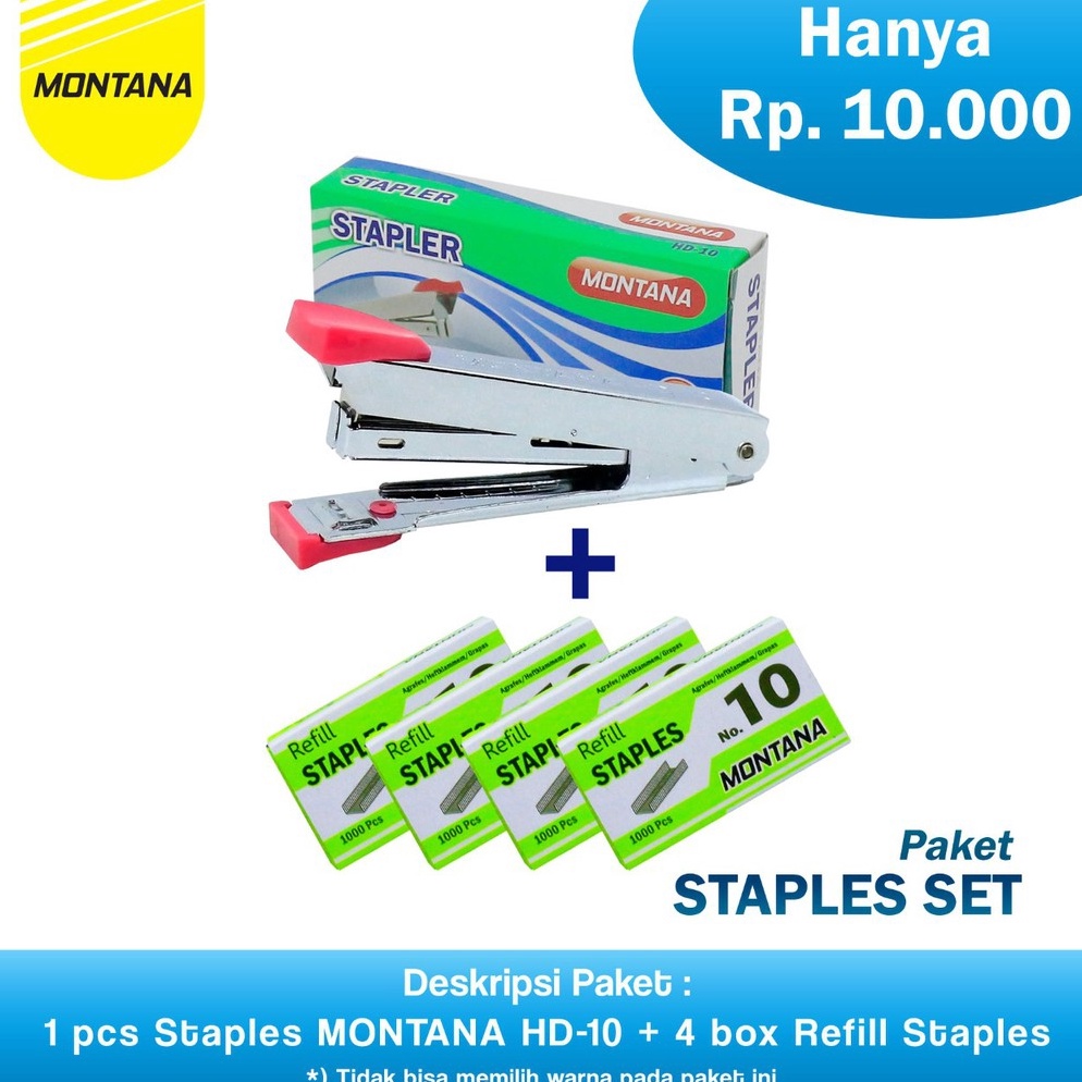 

➪ STAPLES SET !!! 1Pcs Montana Stapler HD-10 + 4pcs Isi Stapler RS-10 92