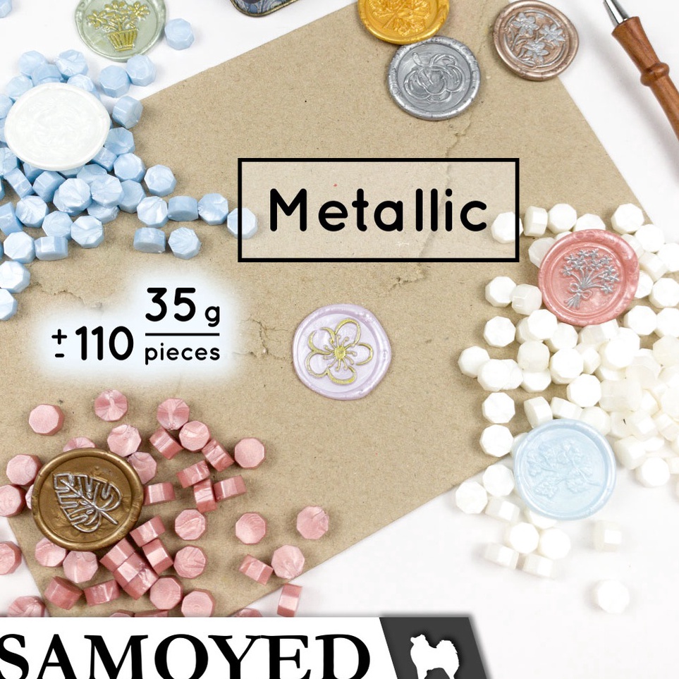 

➤Best Product❊➺ Lilin Segel / Stempel Surat / Undangan / Seal / Sealing Wax Beads 35 g Samoyed WXBD-35 Metallic / Glossy G79 ➞