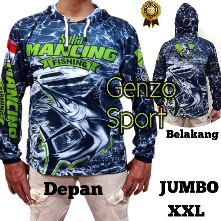 Harga Bersahabat Jersey mancing XXL JUMBO baju mancing UKURAN BESAR kaos MANCING JUMBO