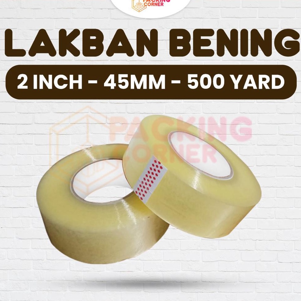 

Spesial Lebaran Lakban Bening 2 Inch 500 Yard 45mm 48mm 2" 500Y Tape Plakban Isolasi 230