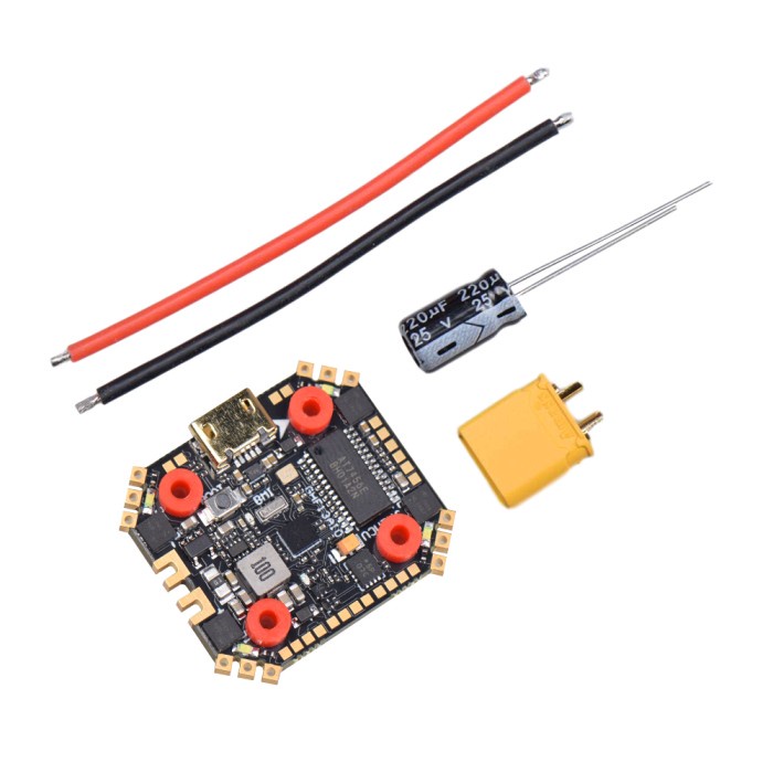 JHEMCU GHF13 AIO BMI F4 2-4S Flight Controller FC 13A 4IN1 ESC 16x16mm