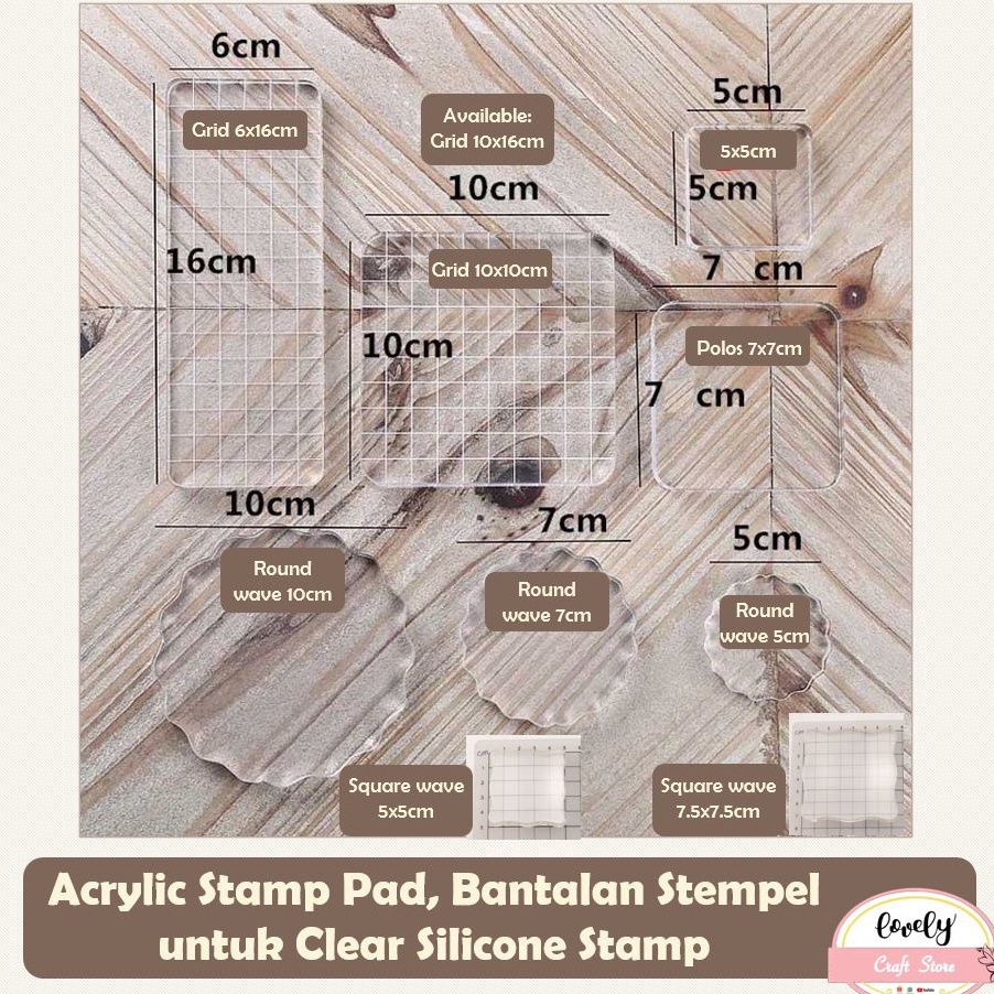

[PROMO 3NAZ] LovelyCraftStore | acrylic stamp pad, bantalan stempel akrilik, bantalan alas stempel transparan K7T