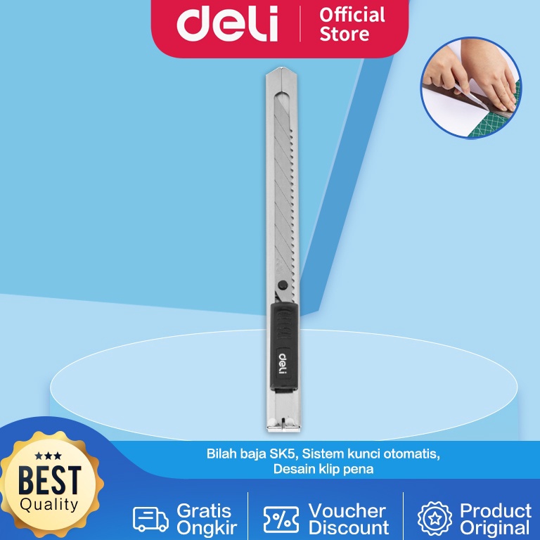 

[PROMO KZQ7] Deli Cutter dengan pisau baja SK5 memudahkan untuk memotong sistem kunci manual aman E2034 Cashback