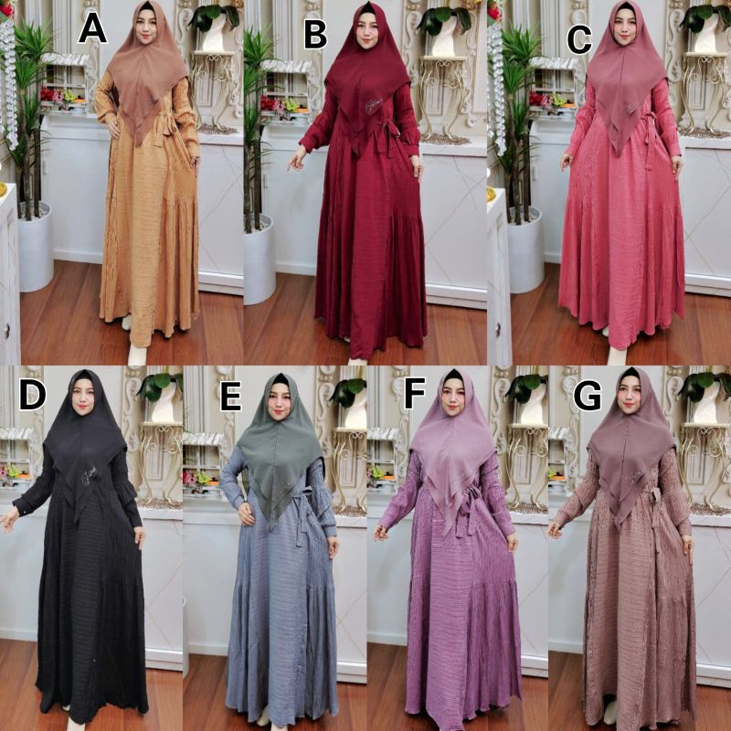 Azizah Series by Fatimah Syari || Set Gamis Syari