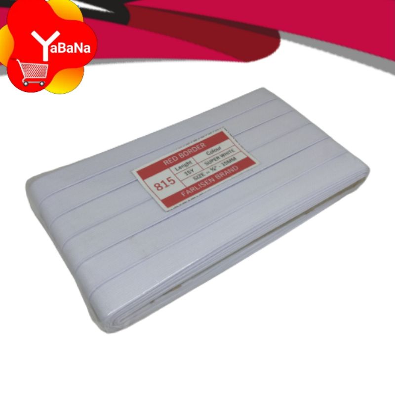 

[YBN] Karet tali kolor lebar 1,5cm Panjang 15y 1roll