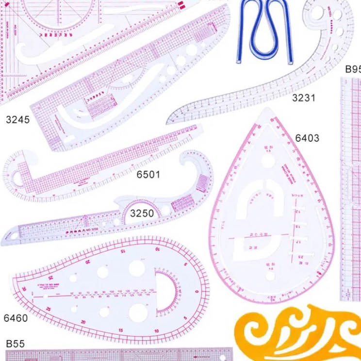 

➳Best Produk➽ Penggaris Pola Jahit Penggaris Gambar Menjahit Pakaian Baju Quilting Patchwork Ruler Multi Function Sewing Rulers B51