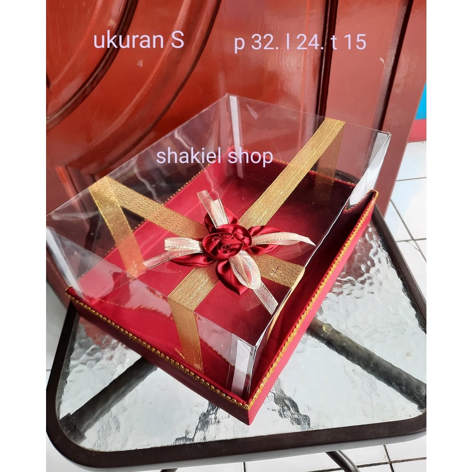 ✱Diskon Promo❈➚ SOUVENIR PERNIKAHAN HANTARAN/ KOTAK SESERAHAN FULL MIKA 1 PCS, UKURAN 32 CM X 24 CM 