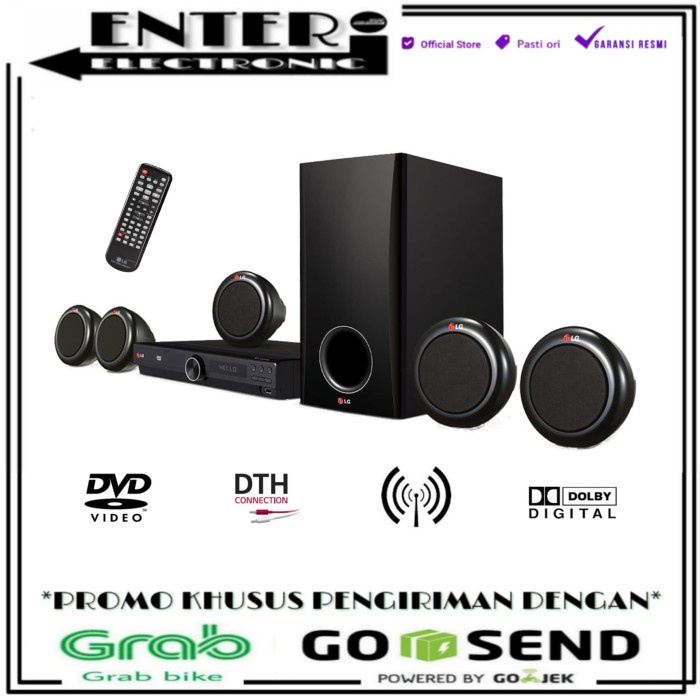 LG HOME THEATER DH3140S - SPEAKER HOME THEATER 5.1 CH 300W LG DH 3140