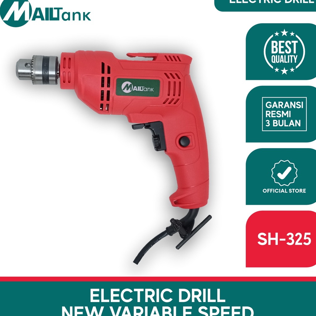 ' HZ MAILTANK SH325 ELECTRIC DRILL 10 MM DENGAN CHUCK OTOMATIS ✴