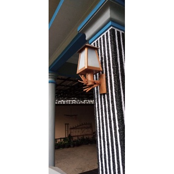 lampu dinding asli bambu
