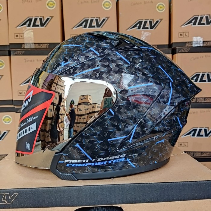 Helm Alv Ultron Carbon BlackCarbon Forged Blue