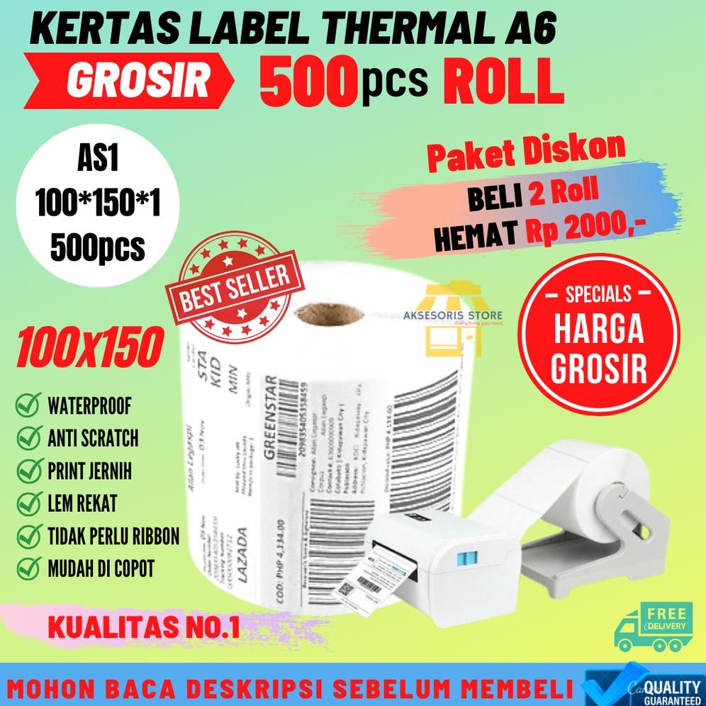 

Discount Grosir Kertas Thermal Label Sticker 350Pcs 500Pcs Ukuran A6 100X150 Bisa Cod