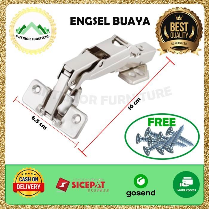 Engsel Sendok Pintu Sudut 180 Derajat Buaya Kodok Slow Motion