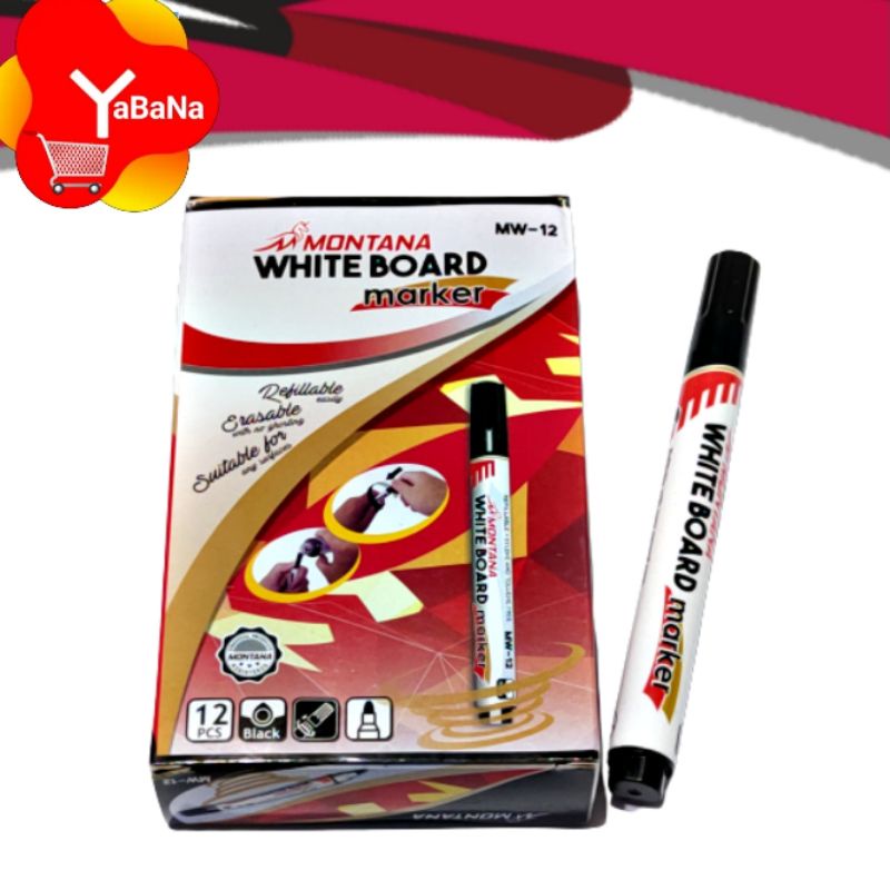 

[YBN] Spidol Besar Spidol Papan Tulis Whiteboard marker esco montana 12pcs