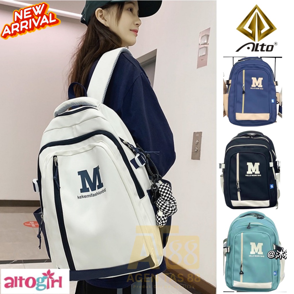 TAS RANSEL SEKOLAH WANITA KOREA IMPORT TAS SEKOLAH ANAK PEREMPUAN SD SMP SMA IMPOR ALTO ORI 38